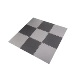 Pack de 9 dalles de sol en mousse format Puzzle avec bordures de finition