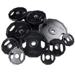 Pack de disques de poids olympiques hexagonaux avec poignées 1,25 à 20 kg