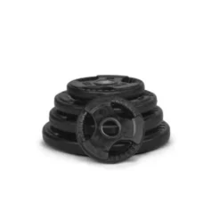 Pack de disques olympiques en caoutchouc 80 kg Titanium Strength - Set de poids Tri-Grip 50 mm