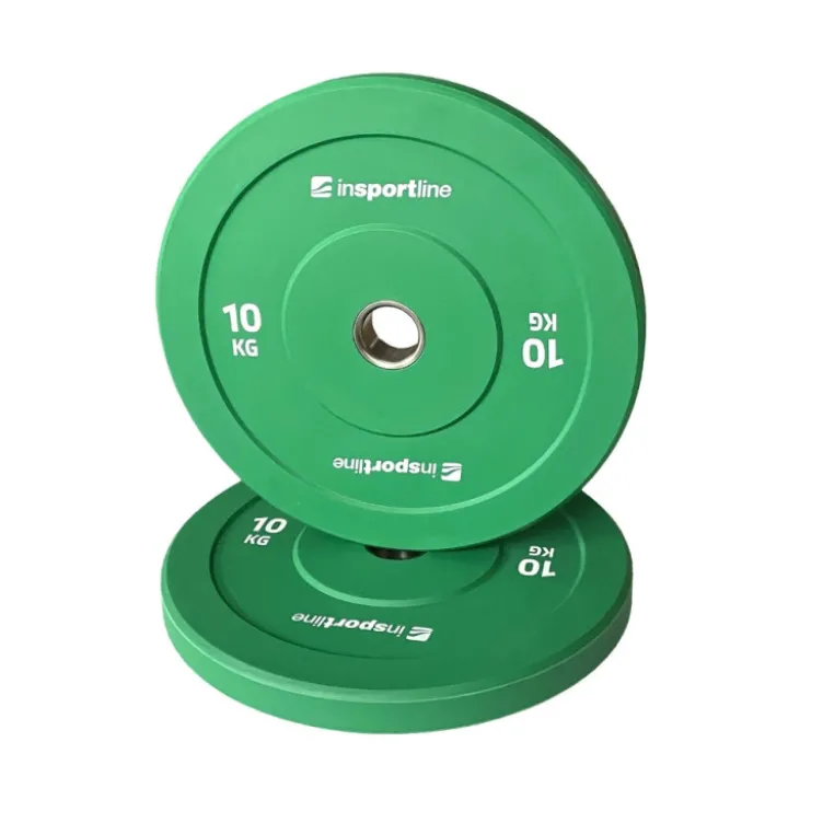 Pack de 150 kg de disques de poids bumper plates en caoutchouc de 5 à 25 kg avec code couleur