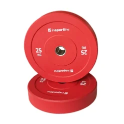 Pack de 150 kg de disques de poids bumper plates en caoutchouc de 5 à 25 kg avec code couleur