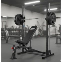 Pack de musculation ATX avec smith machine et banc de musculation réglable - Set de disques de poids standards 80 kg