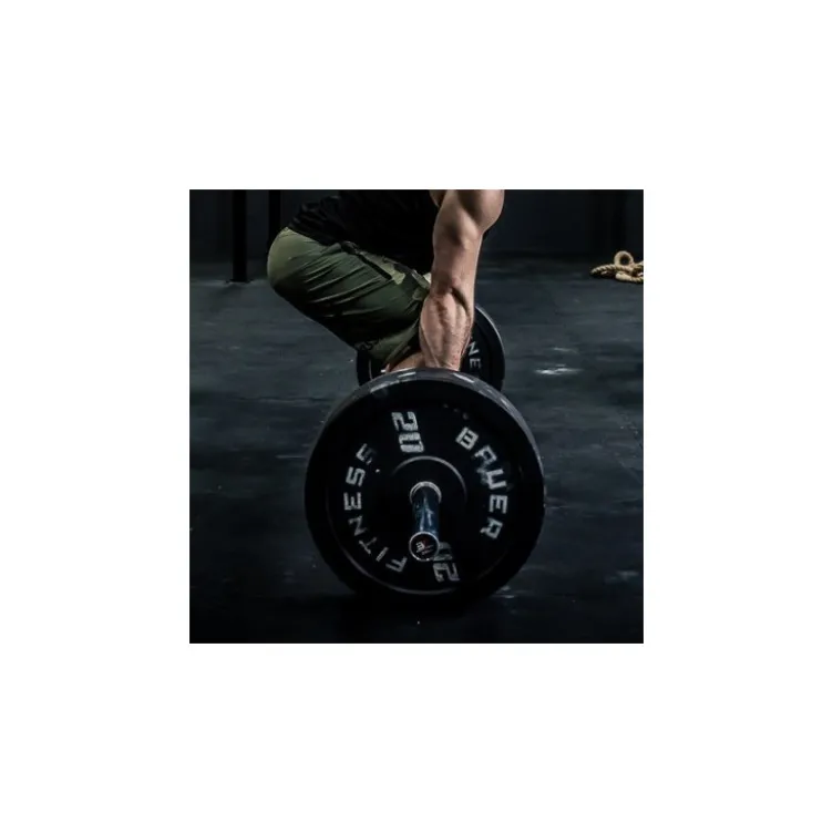 Pack de poids bumper plates 100 kg avec poids de 15 kg et 20 kg