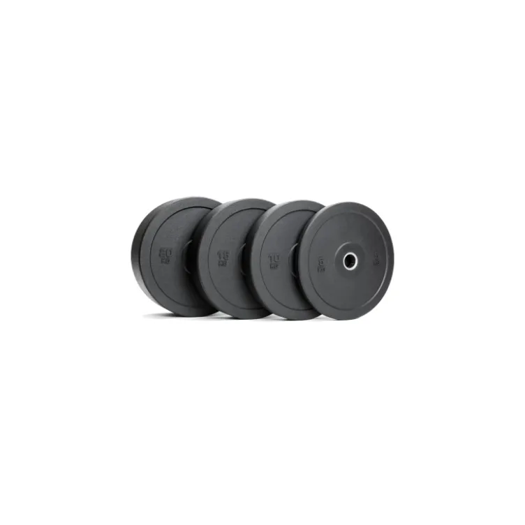 Pack de poids bumper plates 100 kg avec poids de 15 kg et 20 kg