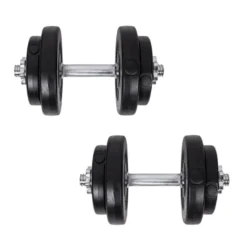 Pack home-gym de musculation avec chaise romaine avec banc et kit d'haltères complet de 50 kg