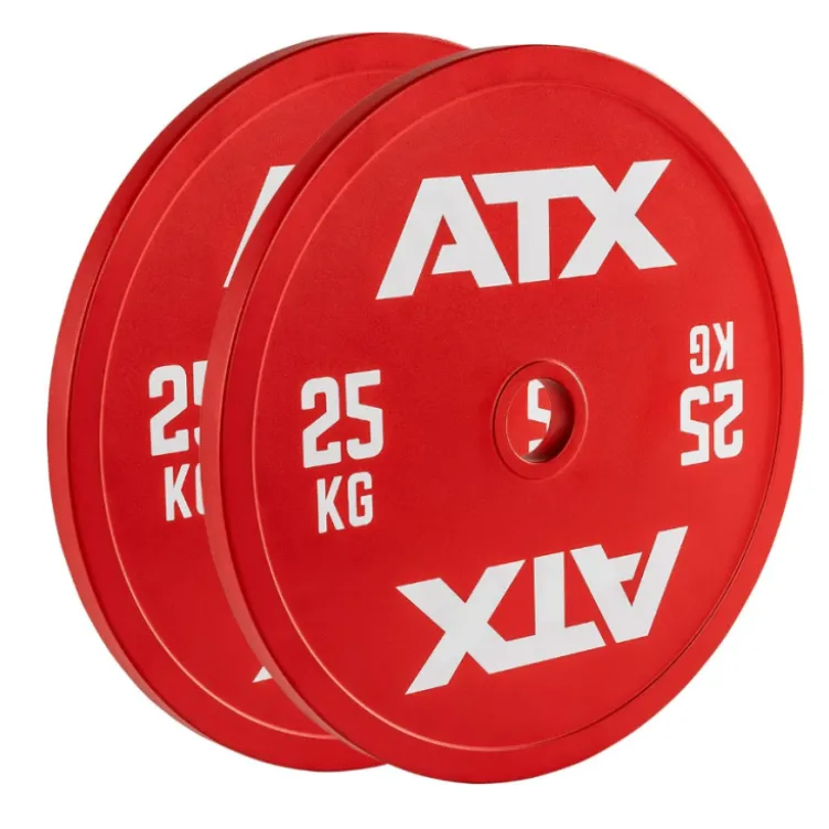Pack spécial IPF - Barre de Powerlifting - 160 kg de poids de musculation calibrés - Verrou de serrage - ATX