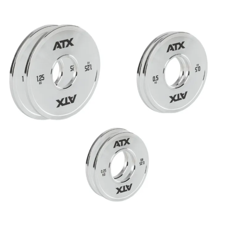 Pack spécial IPF - Barre de Powerlifting - 160 kg de poids de musculation calibrés - Verrou de serrage - ATX