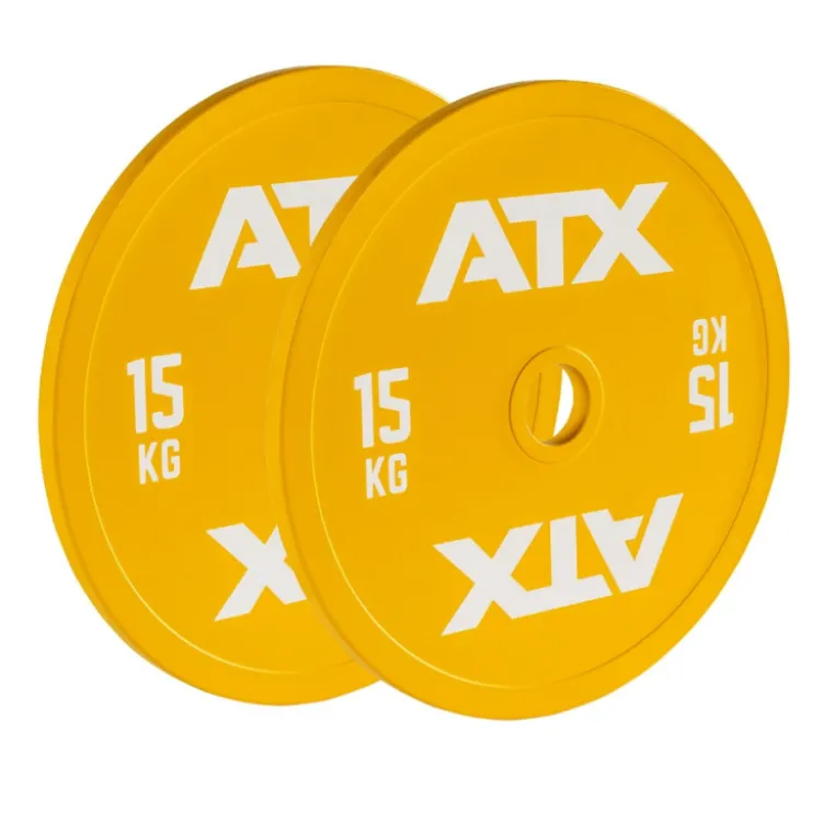 Pack spécial IPF - Barre de Powerlifting - 160 kg de poids de musculation calibrés - Verrou de serrage - ATX