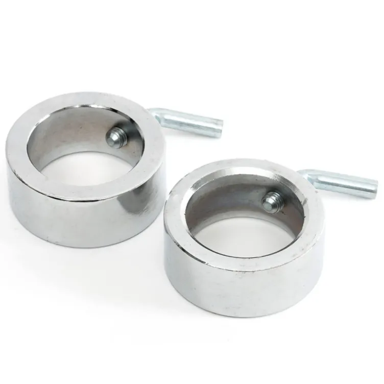 Paire de bagues de serrage pour fixation et verrouillage des disques olympiques 50 mm