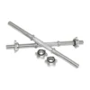 Paire de barres d'haltères standard avec colliers spinlock