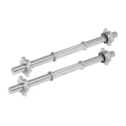 Paire de barres d'haltères standard avec colliers spinlock