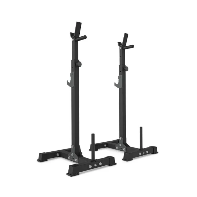 Paire de chandelles de musculation ultra robustes en acier avec capacité de charge 300 kg
