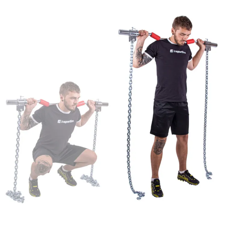 Paire de chaînes lestées d'haltérophilie en acier de haute qualité - 2 x 25 kg
