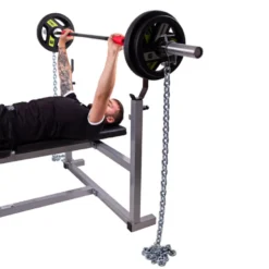 Paire de chaînes lestée 2X25kg pour entraînement à la barre libre - Acier