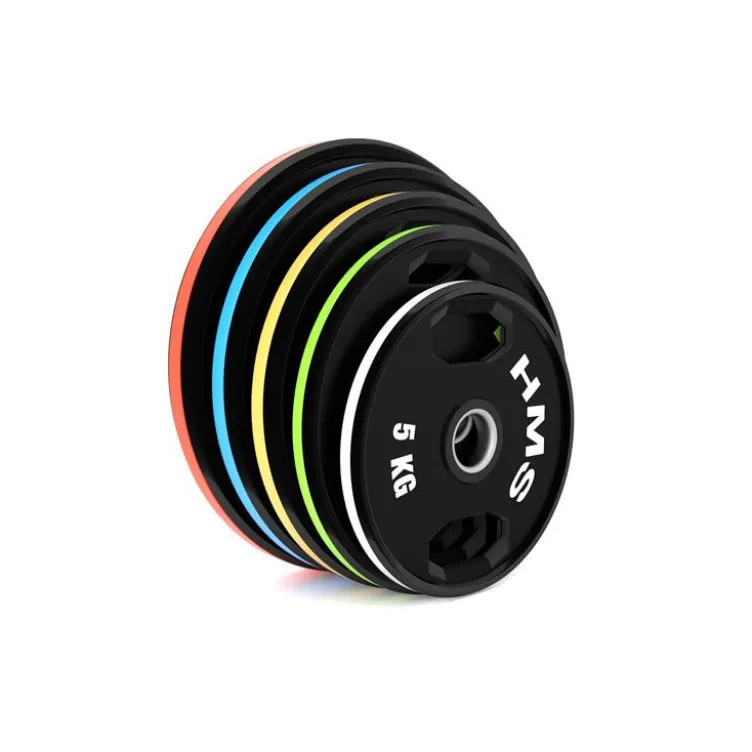 Paire de disques de poids olympiques à poignées de 5 à 25 kg pour exercices de musculation