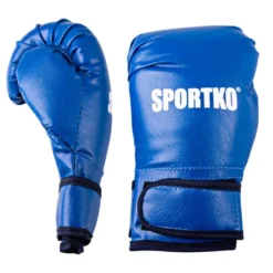 Paire de gants de boxe pour enfants avec fermeture velcro - rouge ou bleu