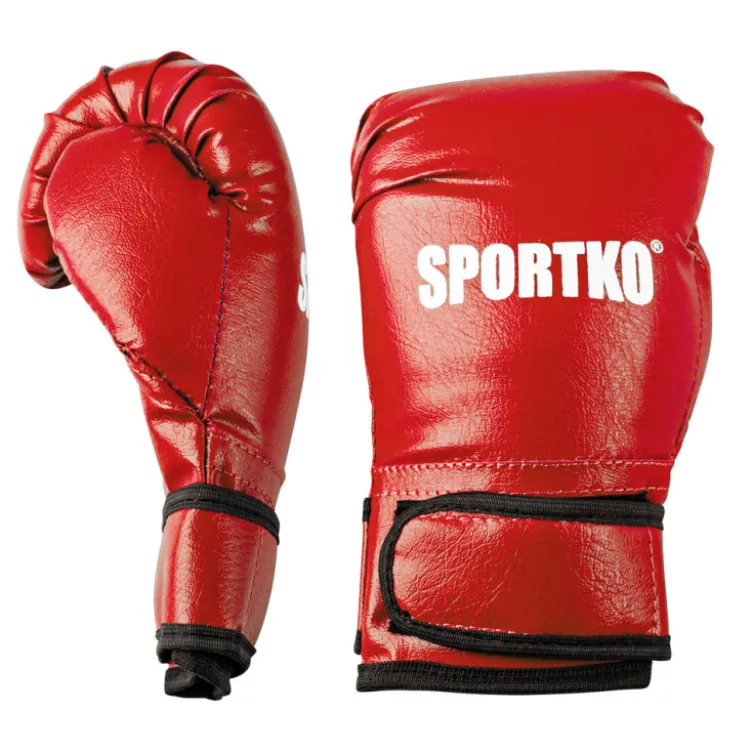 Paire de gants de boxe pour enfants avec fermeture velcro - rouge ou bleu