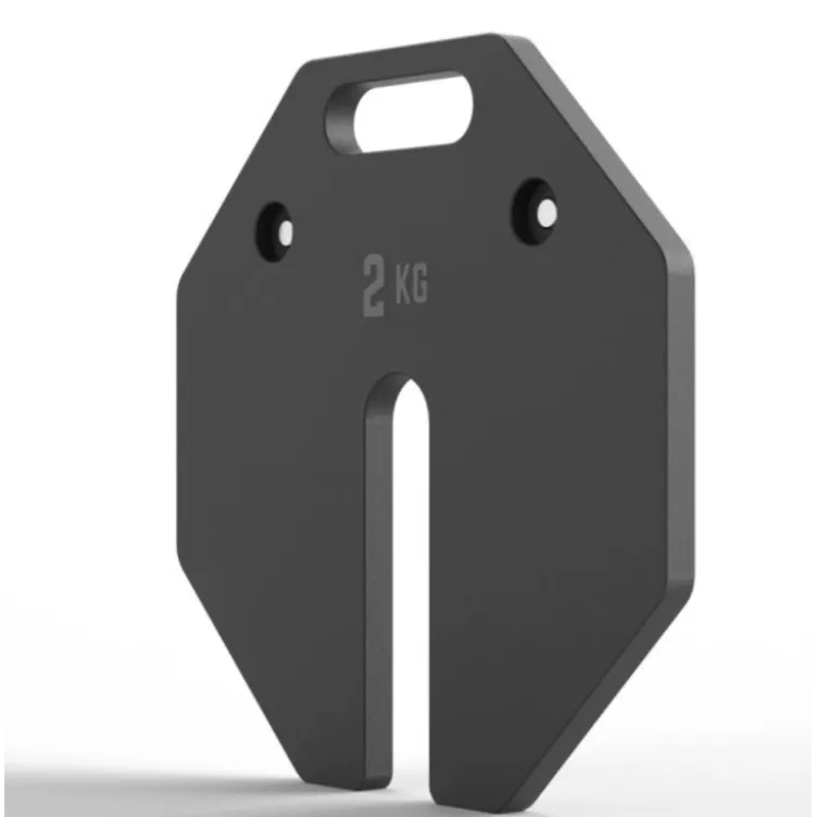 Paire de plaques de poids en acier 2 x 2 kg pour extension de charge Octa Dumbells ATX - Progression possible jusqu'à 65 kg