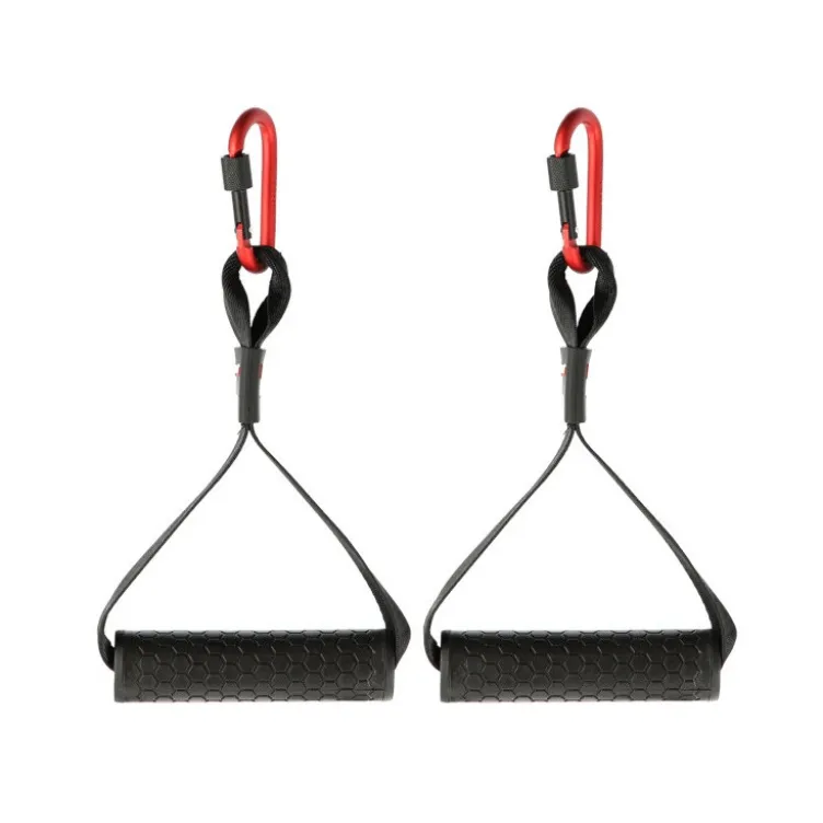 Paire de poignées classiques pour exercices de tirage à la poulie - Mousqueton en aluminium