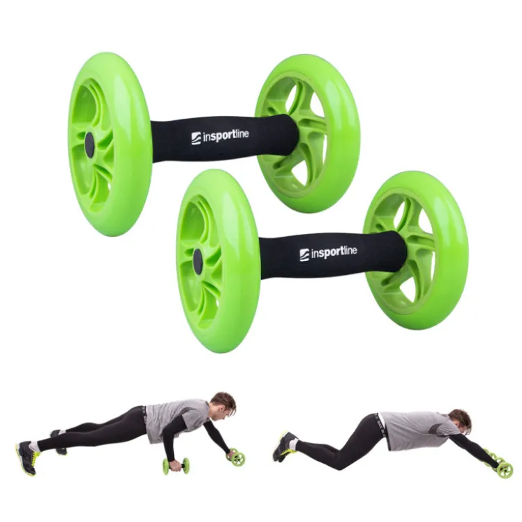 Paire de rouleaux double pour exercices d'abdominaux en homegym - surface anti glissement