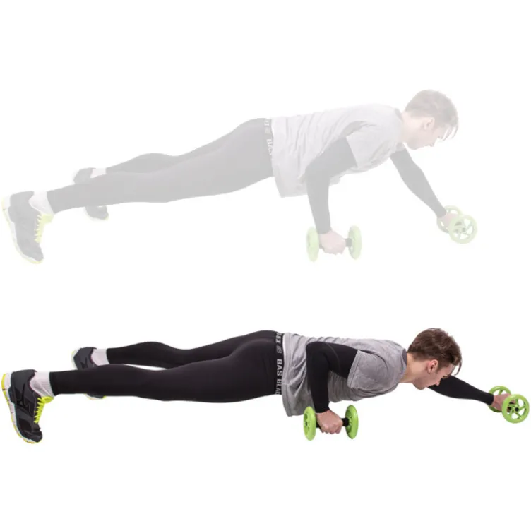 Paire de rouleaux double pour exercices d'abdominaux en homegym - surface anti glissement