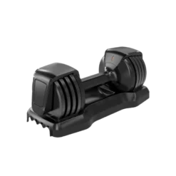Paire d'haltères à charge réglable de 2 à 12 kg avec base de rangement - Verrouillage par rotation