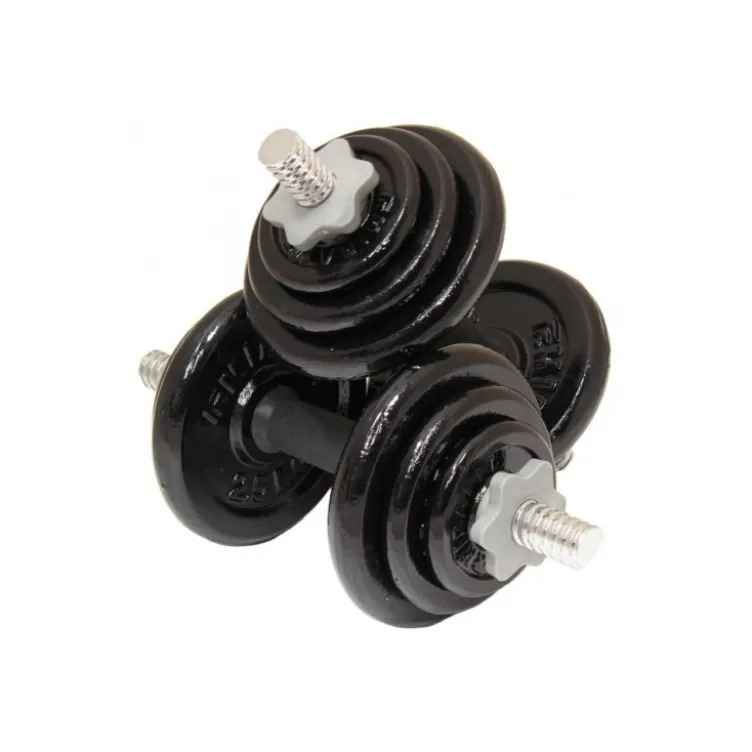 Paire d'haltères courtes avec kit de poids 2 x 20 kg pour training home-gym
