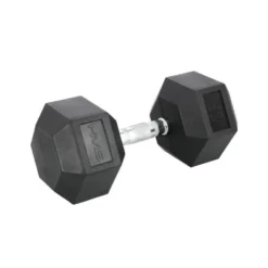 Paire d'haltères de musculation hexagonaux en caoutchouc de 8 kg à 40 kg