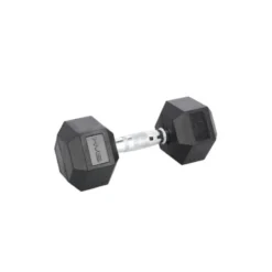 Paire d'haltères de musculation hexagonaux en caoutchouc de 8 kg à 40 kg