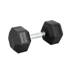 Paire d'haltères de musculation hexagonaux en caoutchouc de 8 kg à 40 kg