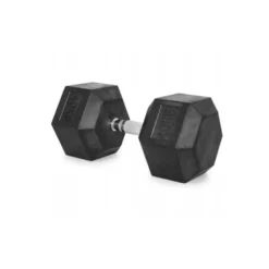 Paire d'haltères de musculation hexagonaux en caoutchouc de 8 kg à 40 kg