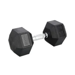 Paire d'haltères de musculation hexagonaux en caoutchouc de 8 kg à 40 kg