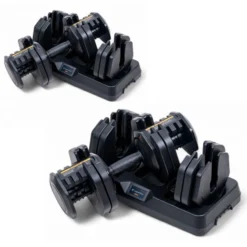 Paire d'haltères réglables de 5 à 41 kg avec support - Kit d'haltères à charge automatique Durabell