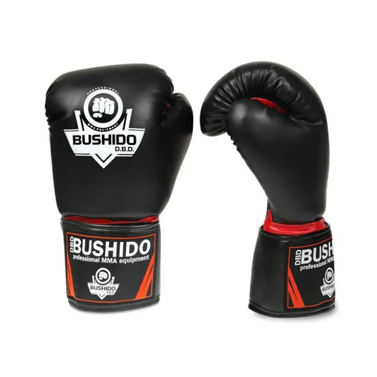 Paire gants de boxe en cuir synthétique