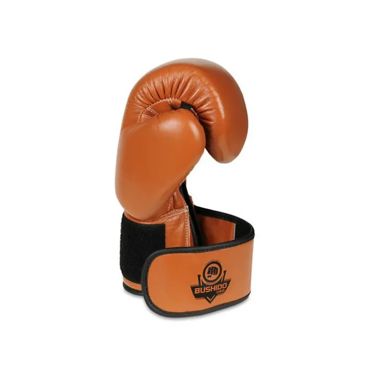 Paire gants de boxe professionnelle en cuir marron