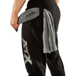 Pantalon de survêtement ATX avec poche en zip et porte-serviette - Design noir