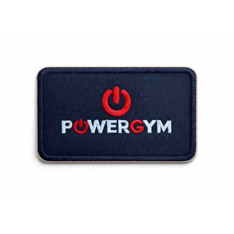 Patch décoratif velcro avec logo Powergym en broderie - 10 x 6,5 cm