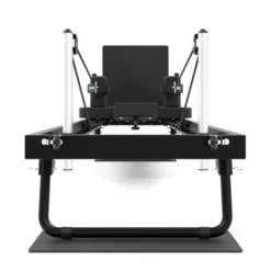 Pilates reformer pliable avec système de double résistance max 75 kg et planche de saut - Plateforme coulissante silencieuse
