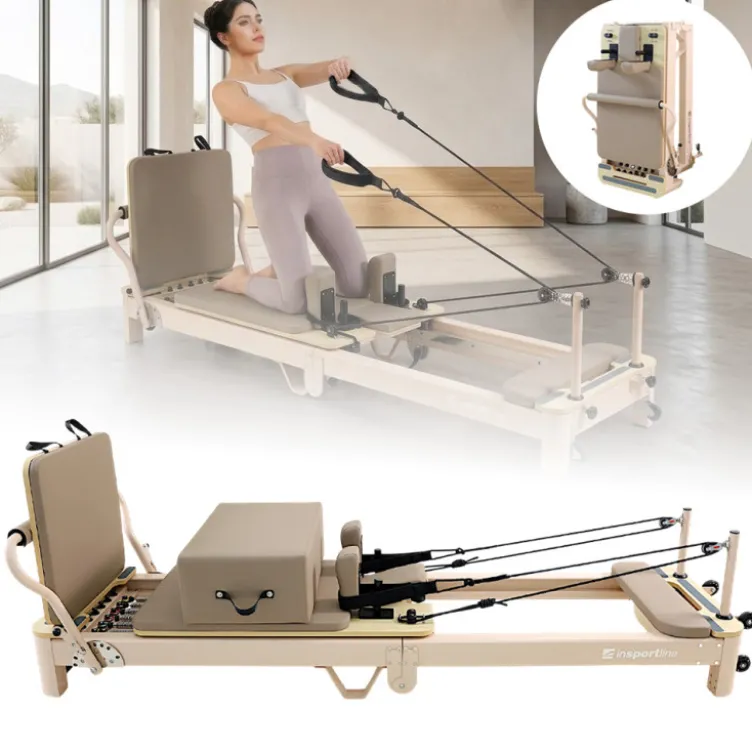 Pilates Reformer Pliable Comfolder EVO avec système de résistance à ressorts jusqu'à 79 kg et boîte Pilates incluse