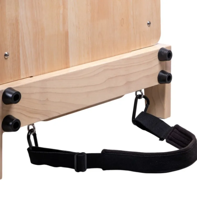 Pilates Reformer professionnel pliable en bois de chêne massif avec réglages multiples et résistance à ressorts