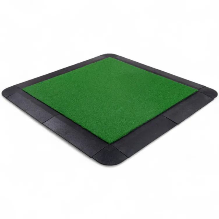 Plaque de sol en gazon synthétique pour espace de cross training et hyrox -100 x 100 x 2 cm
