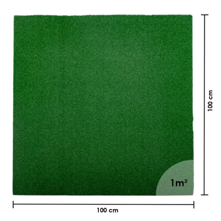 Plaque de sol en gazon synthétique pour espace de cross training et hyrox -100 x 100 x 2 cm