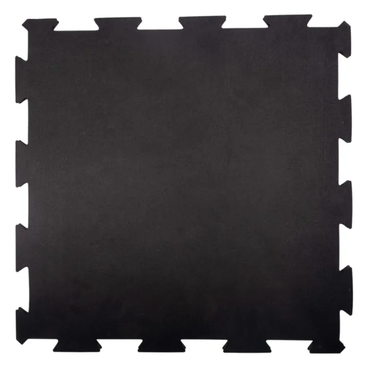 Plaque de sol puzzle en caoutchouc 50 x 50 x 1,5 cm pour salle de musculation et home-gym