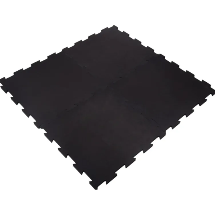 Plaque de sol puzzle en caoutchouc 50 x 50 x 1,5 cm pour salle de musculation et home-gym