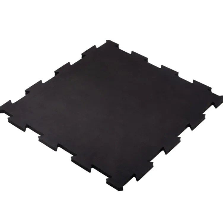 Plaque de sol puzzle en caoutchouc 50 x 50 x 1,5 cm pour salle de musculation et home-gym