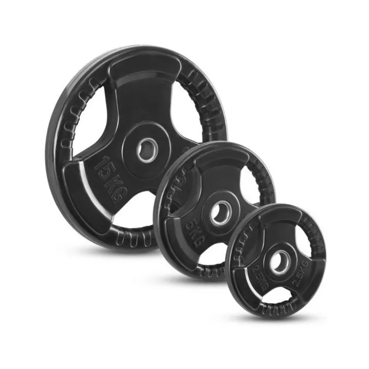 Plaques de poids taille standard avec revêtement caoutchouc 0,5 à 20 kg - Diamètre 30 mm