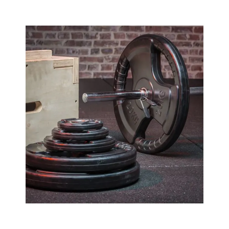 Plaques de poids taille standard avec revêtement caoutchouc 0,5 à 20 kg - Diamètre 30 mm