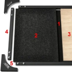 Plateforme de deadlift ATX antidérapante et amortissement des chocs - Capacité jusqu'à 500 kg