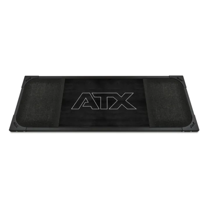 Plateforme de deadlift ATX avec hauteur d'amortissement 5 cm pour entraînement strongman - Granulés de caoutchouc et bois