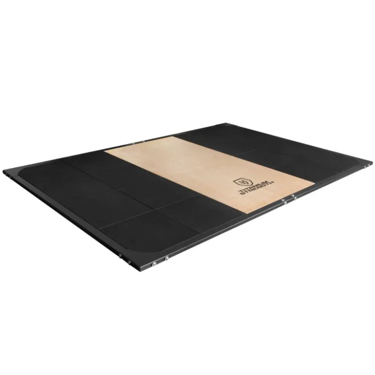 Plateforme de soulevé de terre 2 x 3 m Titanium Strength TP170 - Caoutchouc et panneau central en contreplaqué 30 mm d'épaisseur